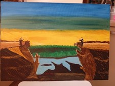 Quadro naif ispirato usato  Chignolo Po