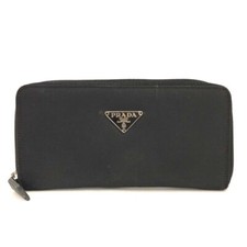Carteira longa PRADA logotipo placa náilon com zíper ao redor preta/6BF0005 comprar usado  Enviando para Brazil