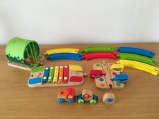 Hape wooden railway for sale  LEIGHTON BUZZARD