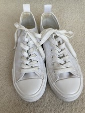 Primark white plimsolls for sale  ESHER