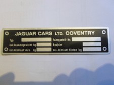 Typenschild plate jaguar gebraucht kaufen  Deutschland