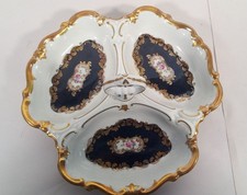 Porcelana fina de cobalto vintage Echte dividida com acabamento dourado, usado comprar usado  Enviando para Brazil