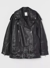 Oversized leather biker for sale  MITCHAM