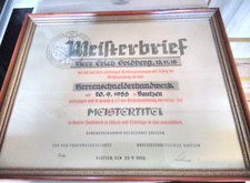 Alt meisterbrief herrenschneid gebraucht kaufen  Kranichfeld
