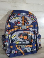 Mochila Pottery Barn Kids pequena Hot Wheels Monster Trucks monograma Robbie comprar usado  Enviando para Brazil