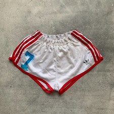 SHORTS DE CORRIDA VINTAGE ANOS 1980 ADIDAS NYLON BRANCO #7 FUTEBOL TAMANHO M comprar usado  Enviando para Brazil