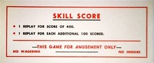 Skill score pinball for sale  Collingswood