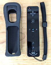 Genuíno - Controle Remoto Oficial Nintendo Wii Motion Plus Preto com Alças [RVL-036]VGC comprar usado  Enviando para Brazil