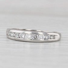 0.40ctw Alianza con Diamante 950 Platino Talla 6.5 Anillo Apilable Aniversario comprar usado  Enviando para Brazil