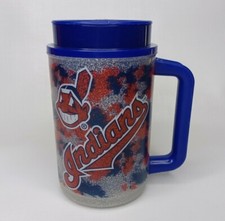 Caneca de plástico Cleveland Indians Chief Wahoo com tampa borda personalizada Whirley 1996, usado comprar usado  Enviando para Brazil