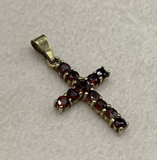 Granat kreuz goldanhänger gebraucht kaufen  Berlin