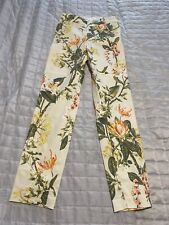 Floral cream trousers for sale  MAIDENHEAD