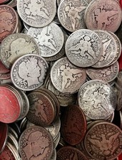 Lote de moedas de meio dólar de barbeiro 90% prata, circuladas, abate! Data aleatória comprar usado Lote de moedas de meio dólar de barbeiro 90% prata, circuladas, abate! Data aleatória comprar usado  Enviando para Brazil