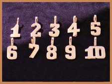 Gold number charm for sale  Pittsburgh