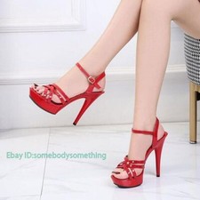 Moda Feminina Sexy Salto Alto Sandálias Plataforma Bombas Sapatos Stilettos Tamanho 34-43, usado comprar usado  Enviando para Brazil