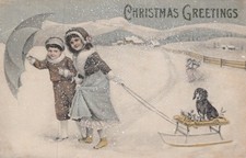 Christmas children pulling for sale  Merlin