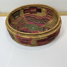 Usado, Cesta de grama doce enrolada vintage feita à mão multicolorida “9,5 x 9,5”  comprar usado  Enviando para Brazil