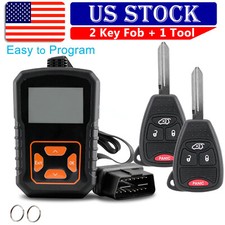 2 chaveiro remoto + ferramenta de programa para 2010 2011 2012 Jeep Liberty Dodge Avenger comprar usado  Enviando para Brazil