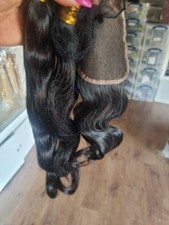 12A BRAZILIAN HUMAN HAIR BODYWAVE 20+22&14INCH 4X4 CLOSURE NATURAL PRETO 1# 250g comprar usado  Enviando para Brazil