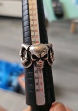 Horned skull ring for sale  LONDON