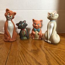 Juego de 4 figuras de juguete de baño chirriante de goma suave de 6" de gatos aristócatos de Disney de colección segunda mano  Embacar hacia Argentina