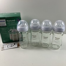 Mamadeira Philips Avent vidro natural com mamilo 1 mês+ 8 oz pacote com 4, usado comprar usado  Enviando para Brazil