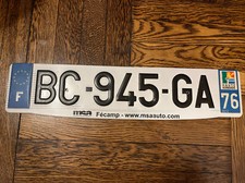 License plate. french d'occasion  Expédié en Belgium