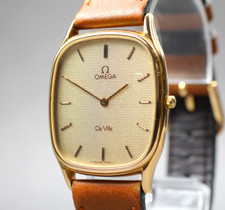 [Exc+5] Vintage Omega De Ville Cal. Relógio masculino de quartzo 1377 27 mm mostrador dourado comprar usado  Enviando para Brazil