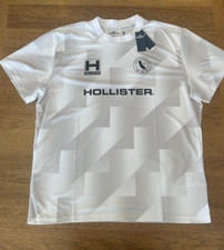 Camiseta de futebol gráfica HOLLISTER cinza logotipo X-GRANDE boxy rec divisão de lazer nova com etiquetas comprar usado  Enviando para Brazil
