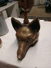 Antique brass fox for sale  London