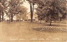 Storm Lake Iowa~Sunset Park Band Shell~Bancos~Bro Hamilton in Town~1936 RPPC, usado comprar usado  Enviando para Brazil