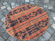 Tapete Decoração para Casa, Tapete Turco Vintage, Tapete Decoração Boho, Tapete Oushak Kilim, 2,6x2,6 pés comprar usado  Enviando para Brazil