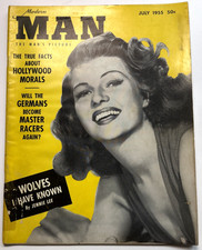 MODERN MAN Magazine (Jul 1955) RITA HAYWORTH Jennie Lee Vintage Pinup RARE comprar usado  Enviando para Brazil