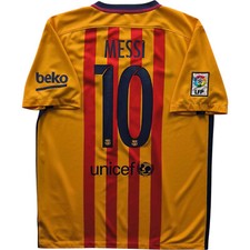 Camisa de futebol FC Barcelona 2015-16 Nike Away Lionel Messi tamanho G comprar usado  Enviando para Brazil
