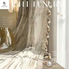 Cortinas de luxo da moda sala de estar quarto jantar chenille jacquard blackout, usado comprar usado  Enviando para Brazil