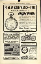 1907 Papel Ad Carro Auto Merkel Motocicleta Relógio De Ouro Folheado Líquido De Automóveis comprar usado  Enviando para Brazil