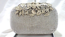 Crystal silvertone fabric for sale  Port Saint Lucie