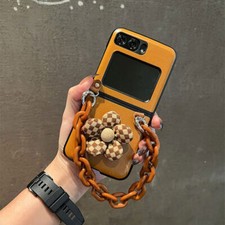 Usado, Luxo pulseira de flores 3D corrente estojo de couro para Motorola Moto Razr+ 2024 2023 comprar usado  Enviando para Brazil