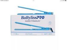 BaBylissPRO nano ferro de alisamento ultrafino banhado a titânio 1 polegada caixa danos comprar usado  Enviando para Brazil