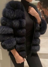 Dunkelblaue fuchspelzjacke gebraucht kaufen  Frankfurt am Main