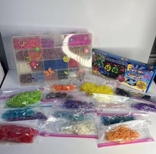 Lote de 100 bandas de tear arco-íris, recipiente organizador e pacote de festa tear de dedo comprar usado  Enviando para Brazil