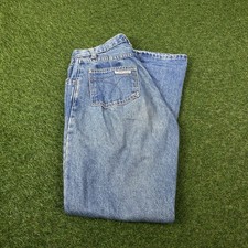 Jeans esportivo feminino vintage Calvin Klein 14 azul cintura alta feito nos EUA 100% algodão, usado comprar usado  Enviando para Brazil