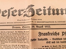 Weser zeitung sonntag gebraucht kaufen  Hamburg