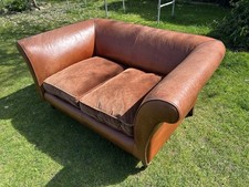 Seater leather sofa for sale  BOURNEMOUTH