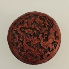 Chinese carved cinnabar for sale  IPSWICH
