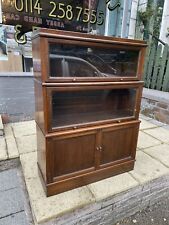 oak glazed bookcase for sale  SHEFFIELD