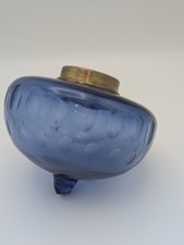 Rare Réservoir De Lampe A Pétrole Bleu, Violet Baccarat, Saint Louis. comprar usado  Enviando para Brazil