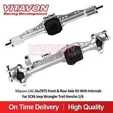 Kit de eixo dianteiro e traseiro Vitavon CNC alumínio #7075 com internos para SCX6 prata comprar usado  Enviando para Brazil