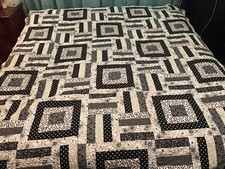 Tecido de algodão acolchoado 92x 79 máquina de retalhos preto e branco. comprar usado  Enviando para Brazil