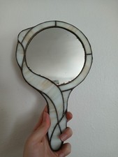 Espelho de mão vintage com vitral com design floral comprar usado Espelho de mão vintage com vitral com design floral comprar usado  Enviando para Brazil